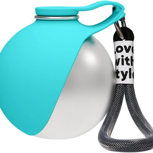 Pet Travel Water Bottle - Stainless Steel & Silicone - Foldable 285ml