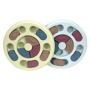 Slow Feeder Dog Bowl - Interactive Puzzle - Pet-Safe Plastic