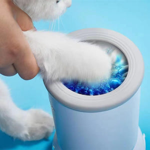 Pet Paw Cleaner - Silicone Brush - One-Touch Rotating
