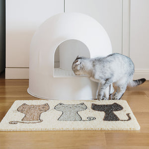 Cat Litter Mat - PVC Animal Print - Waterproof Looped Surface