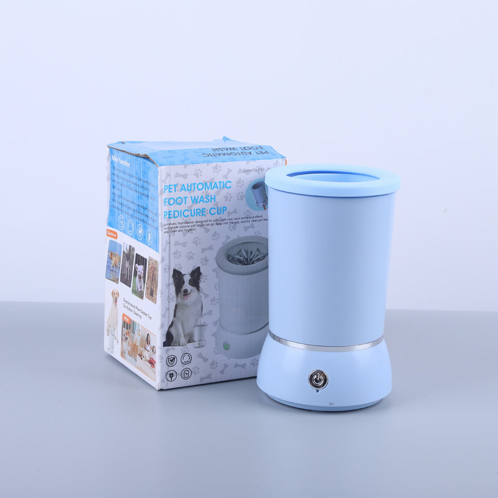 Pet Paw Cleaner - Silicone Brush - One-Touch Rotating