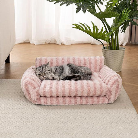 Orthopedic Pet Sofa Bed - Fluffy Plush - PP Cotton Fill