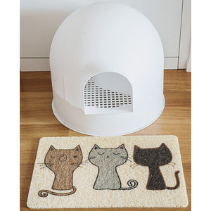 Cat Litter Mat - PVC Animal Print - Waterproof Looped Surface