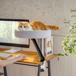 Cat Desk Hammock - Adjustable Rotating Frame - Under-Desk