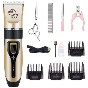 Pet Grooming Clipper Kit - Cordless Precision - Champagne Gold