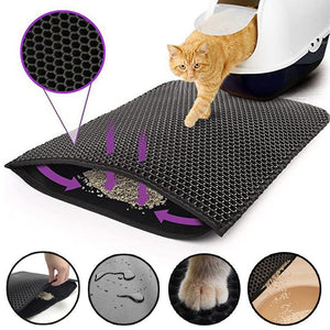 Cat Litter Mat - EVA Double-Layer - Honeycomb Trap Waterproof