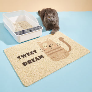 Cat Litter Mat - PVC Animal Print - Waterproof Looped Surface