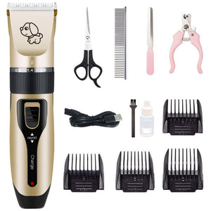 Pet Grooming Clipper Kit - Cordless Precision - Champagne Gold