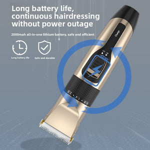 Pet Grooming Clipper Kit - Cordless Precision - Champagne Gold
