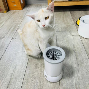Pet Paw Cleaner - Silicone Brush - One-Touch Rotating