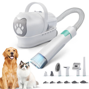 Pet Grooming Kit - 7-in-1 - Trim Shave Clip Vacuum