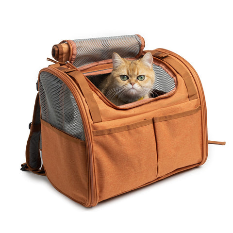 Pet Carrier Backpack - Expandable - Breathable Mesh
