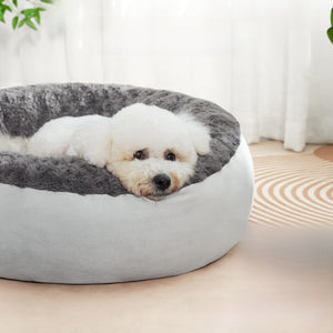 Orthopedic Pet Bed - Plush Calming - Waterproof Base