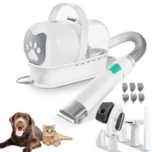 Pet Grooming Kit - 7-in-1 - Trim Shave Clip Vacuum