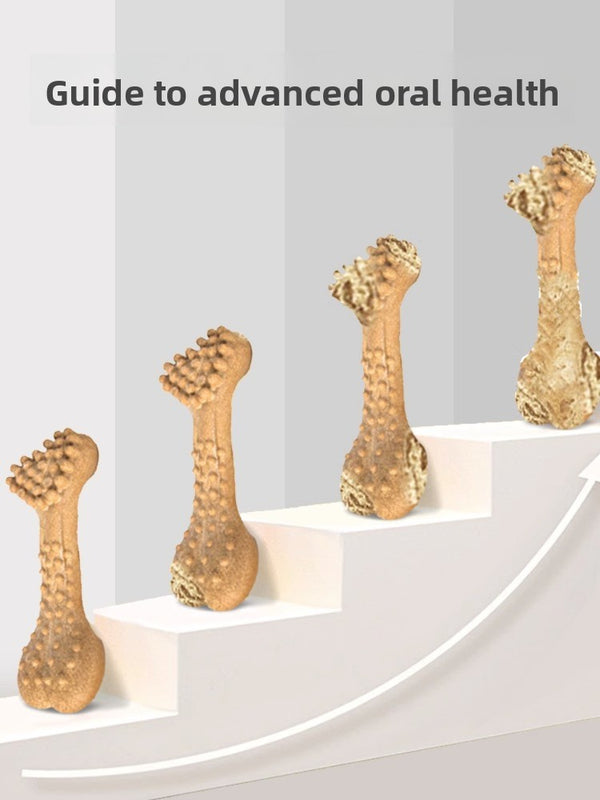 Dog Dental Chew Toy - Wood Flour - Bite-Resistant Multi-Shape