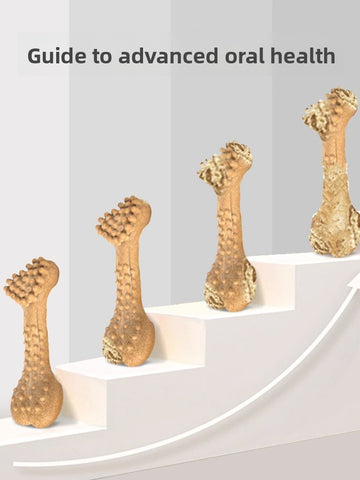 Dog Dental Chew Toy - Wood Flour - Bite-Resistant Multi-Shape