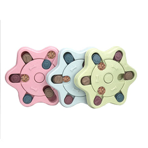 Slow Feeder Dog Bowl - Interactive Puzzle - Pet-Safe Plastic
