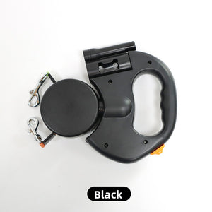 Dual Dog Retractable Leash - Auto Retraction - With Harness Support