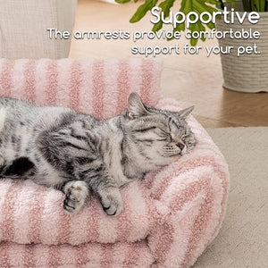 Orthopedic Pet Sofa Bed - Fluffy Plush - PP Cotton Fill
