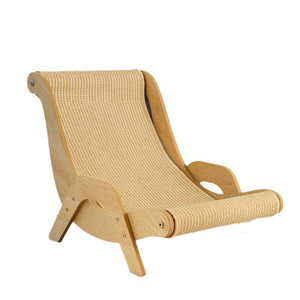 Cat Lounge Chair - Wood Frame - Sisal Scratching Pad