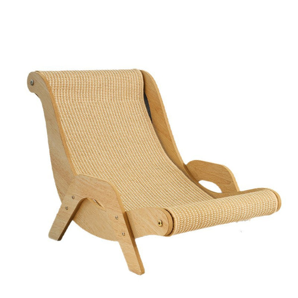 Cat Lounge Chair - Wood Frame - Sisal Scratching Pad