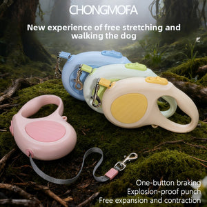 Retractable Dog Leash - Durable Polyester - Ergonomic Handle - 3m/5m