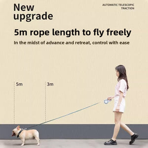 Retractable Dog Leash - One-Button Brake - ABS - 5m
