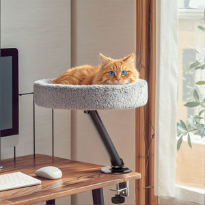 Cat Desk Hammock - Adjustable Rotating Frame - Under-Desk