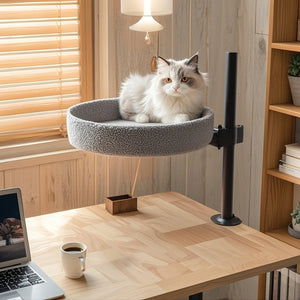 Cat Desk Hammock - Adjustable Rotating Frame - Under-Desk