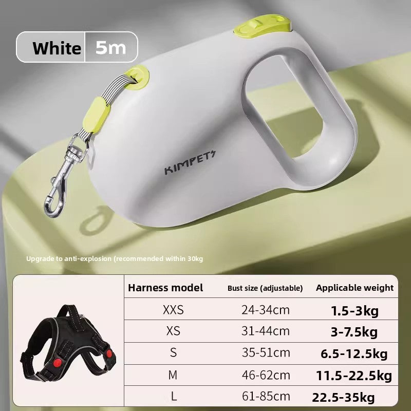 Retractable Dog Leash - Anti-Breakaway - With Chest Harness