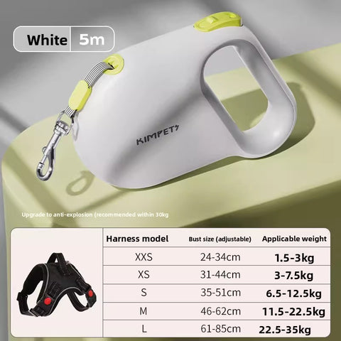 Retractable Dog Leash - Anti-Breakaway - With Chest Harness