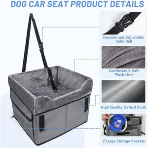 Dog Car Seat Pad - Elevated Kennel - Portable Travel